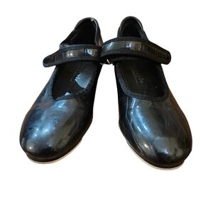 Freestyle By Danskin Youth Girl's Comfort Hook & Loop Tap Shoes Size:13. Patent